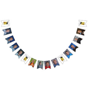 Photo Collage CLASS OF Black Gold Graduation Bunting