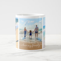 Photo Collage Coffee Mug Text - I Love My Family