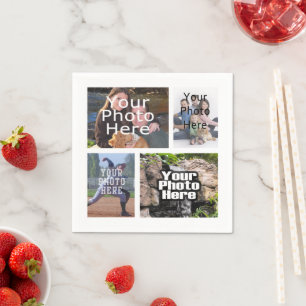 Photo Collage Custom Digital Picture Napkin