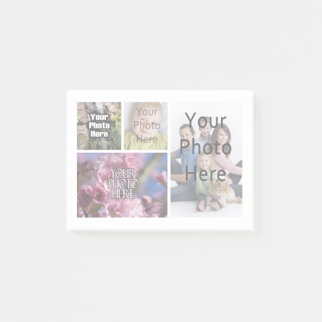 Photo Collage Custom Digital Picture Post-it Notes (Front)