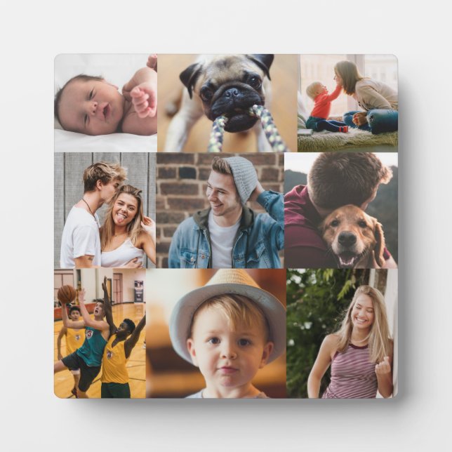 Photo Collage Custom Family photos Plaque (Front)
