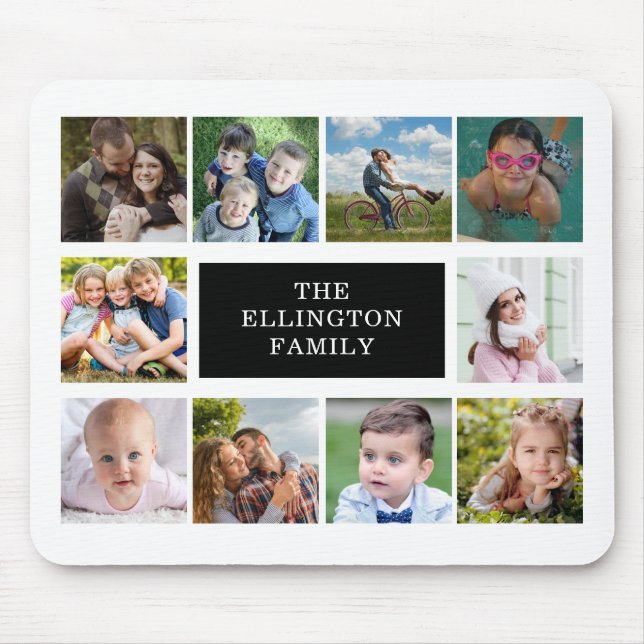 Photo Collage Custom Mouse Mat (Front)