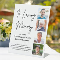 Photo Collage Custom Names Wedding Memorial Table