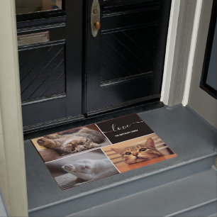 Photo Collage Cute Cats Personalised  Doormat