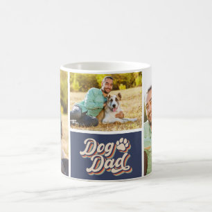 Photo Collage   Dog Dad Paw Print Coffee Mug