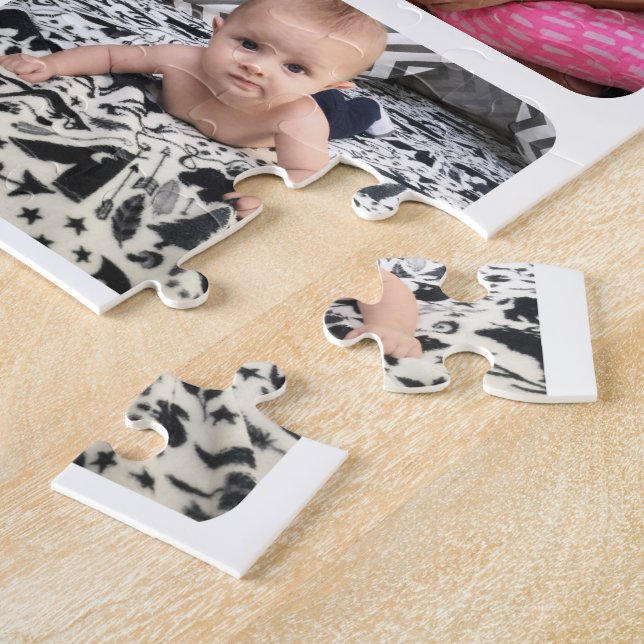 Photo Collage Family Photos Jigsaw Puzzle (Side)
