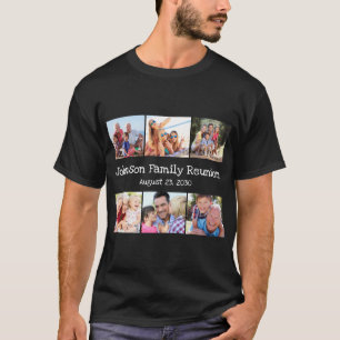 Photo Collage Family Reunion Personalised Date T-Shirt