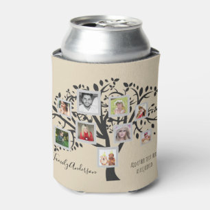 Photo Collage Family Tree Template Personalised Can Cooler