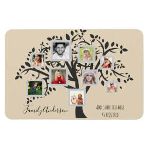 Photo Collage Family Tree Template Personalised Magnet