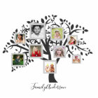 Photo Collage Family Tree Template Personalized