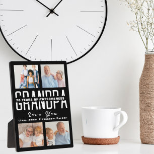 Photo collage Father's day years of awesomeness Plaque