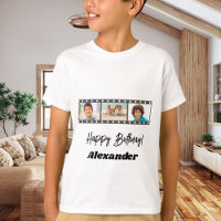 Photo collage film name birthday boy