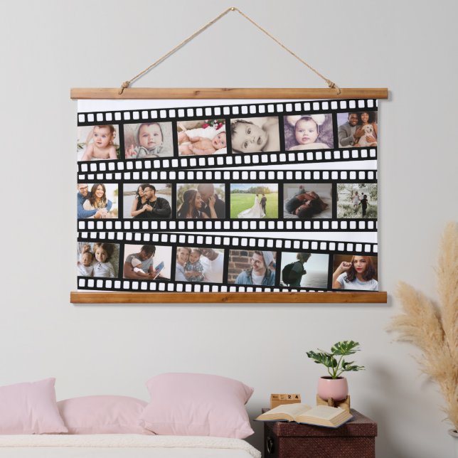 Photo Collage Film Strip Personalised DIY Custom Hanging Tapestry (Bedroom)