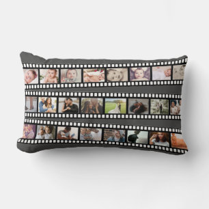 Photo Collage Film Strip Personalised DIY Custom Lumbar Cushion