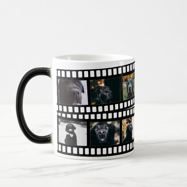 Photo Collage Film Strip Personalised DIY Custom Magic Mug (Left)