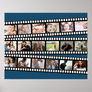 Photo Collage Film Strip Personalised DIY Custom Poster