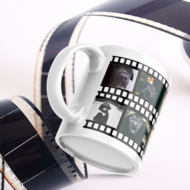 Photo Collage Film Strip Personalized DIY Custom Large Coffee Mug (Creator Uploaded)
