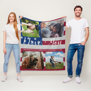 Photo Collage Fleece Blanket