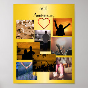 Photo Collage For 50th Anniversary Poster