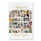 Photo Collage Funeral Celebration of Life Welcome