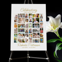 Photo Collage Funeral Celebration of Life Welcome