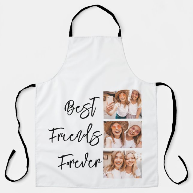 Photo Collage Gift for Best Friends Forever Apron (Front)
