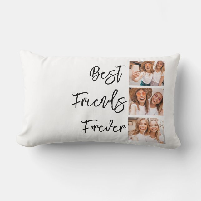 Photo Collage Gift for Friend Throw Pillow (Front)