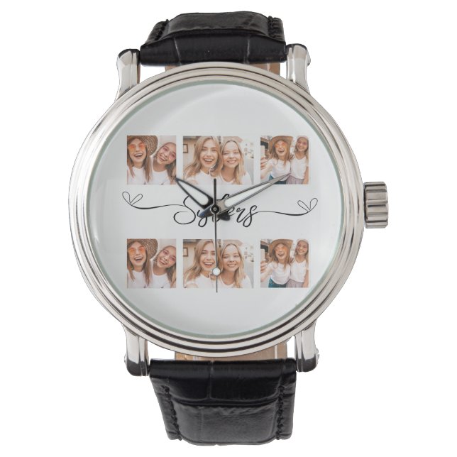Photo Collage Gift For Sisters Watch (Front)