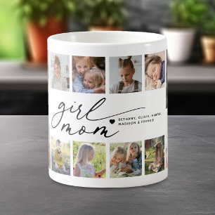 Photo Collage Girl Mum Coffee Mug