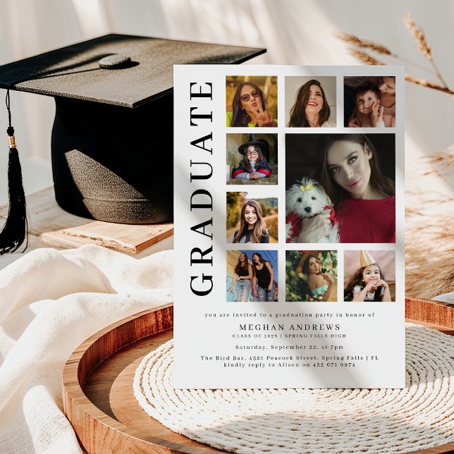 Photo Collage Graduation Invitation (Creator Uploaded)