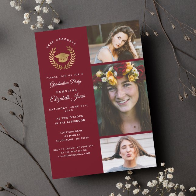 Photo Collage Graduation Invitation (Creator Uploaded)