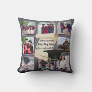 Photo Collage Graduation Keepsake Instagram Named Cushion