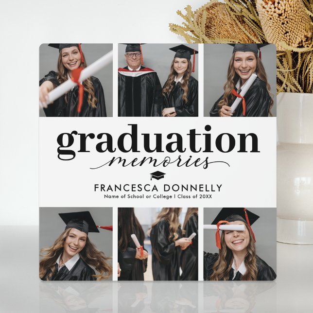 Photo Collage Graduation Memories Plaque (Creator Uploaded)
