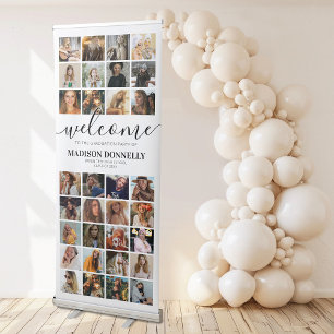 Photo Collage Graduation Party Retractable Banner