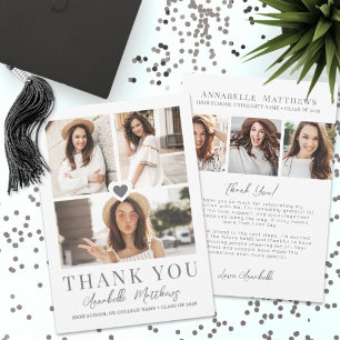 Photo Collage Graduation Thank You Card