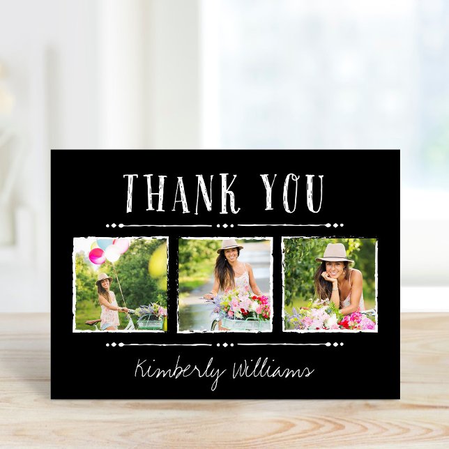 Photo Collage Graduation Thank You Card (Creator Uploaded)