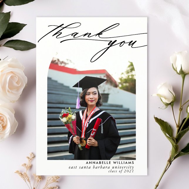 Photo Collage Graduation  Thank You Card (Creator Uploaded)