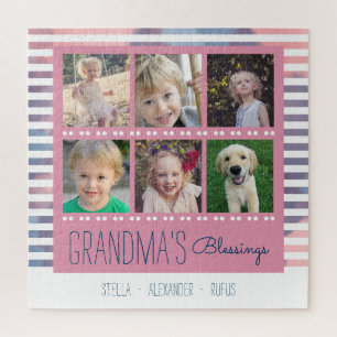 Photo Collage Grandma's Blessing Jigsaw Puzzle