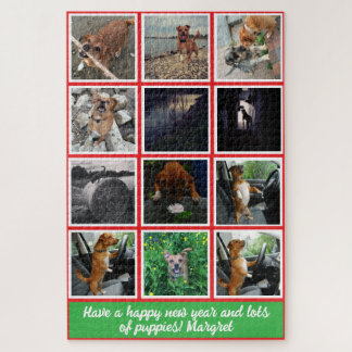 Photo collage Great Dane Kennel custom Jigsaw Puzzle