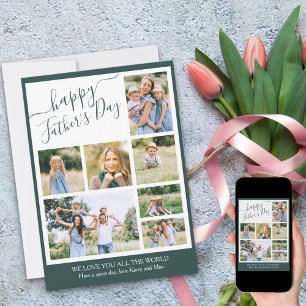 Photo Collage Happy Father's Day 7 Picture Holiday Card