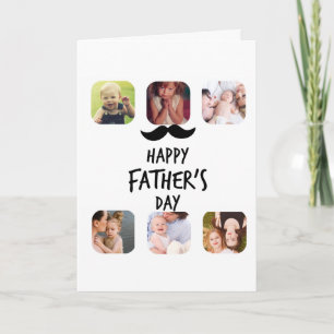 Photo Collage Happy Fathers Day Personalised Card