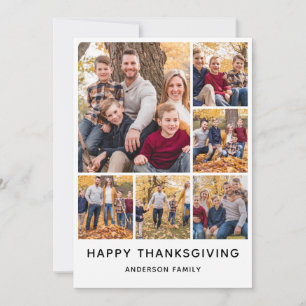 Photo Collage Happy Thanksgiving Holiday Card