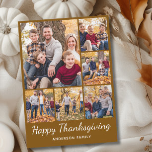Photo Collage Happy Thanksgiving Holiday Card