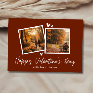 Photo Collage Happy Valentine’s Day  Holiday Card