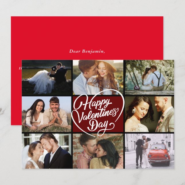 Photo Collage Happy Valentine's Day (Front/Back)