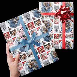 Photo Collage Holiday Wrapping Paper