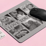 Photo collage 'I LOVE YOU DADDY' Mouse Mat<br><div class="desc">This stylish mouse pad is the perfect gift for Fathers day! Personalize this design with your very own message,  adding 6 of your favorite photos.</div>