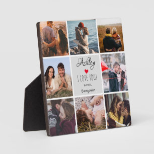 Photo Collage ''I Love You'' Valentine's Day Plaque