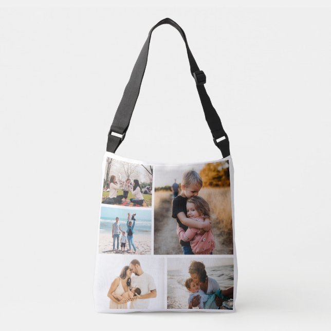 Photo Collage Ideas For Gifts Create 5 Photos Crossbody Bag (Front)
