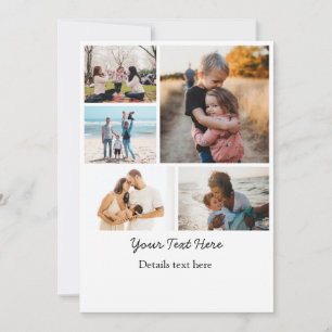 Photo Collage Ideas For Gifts Create 5 Photos Holiday Card